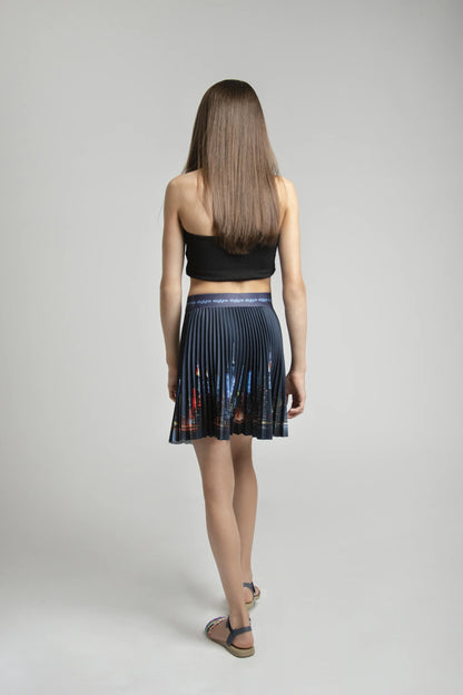 NY Skyline Kids Pleated Skirt