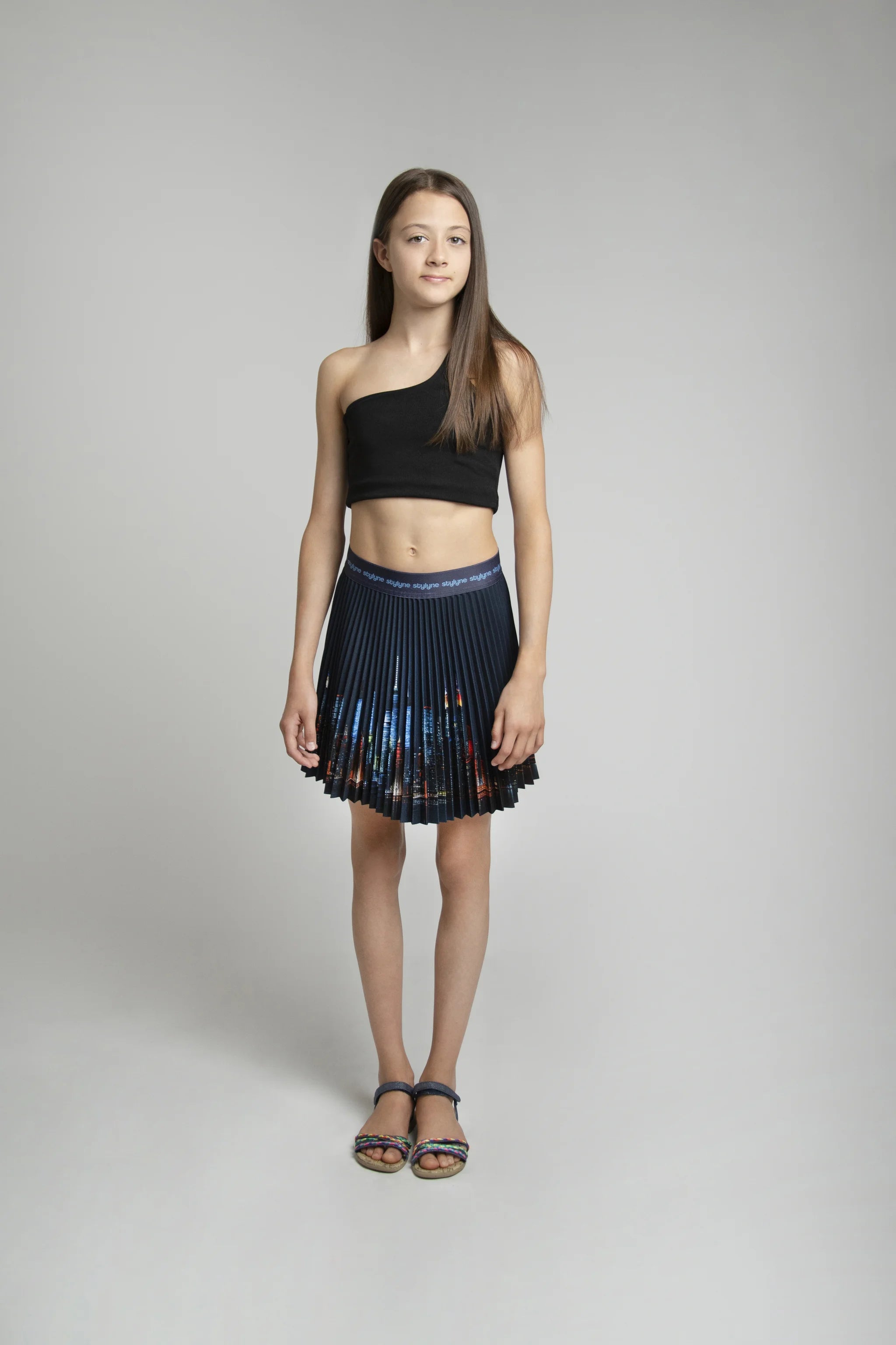 NY Skyline Children's Short Pleated Skirt
