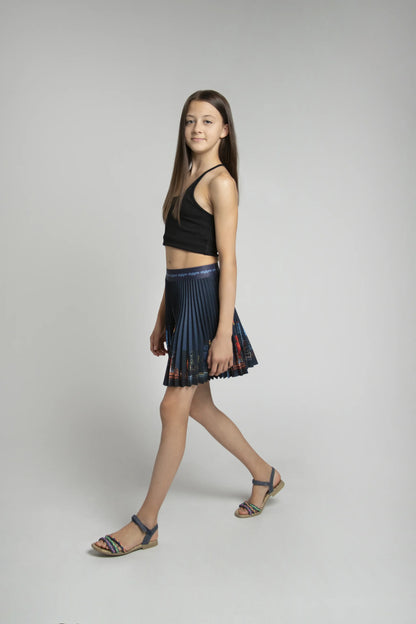 NY Skyline Kids Pleated Skirt