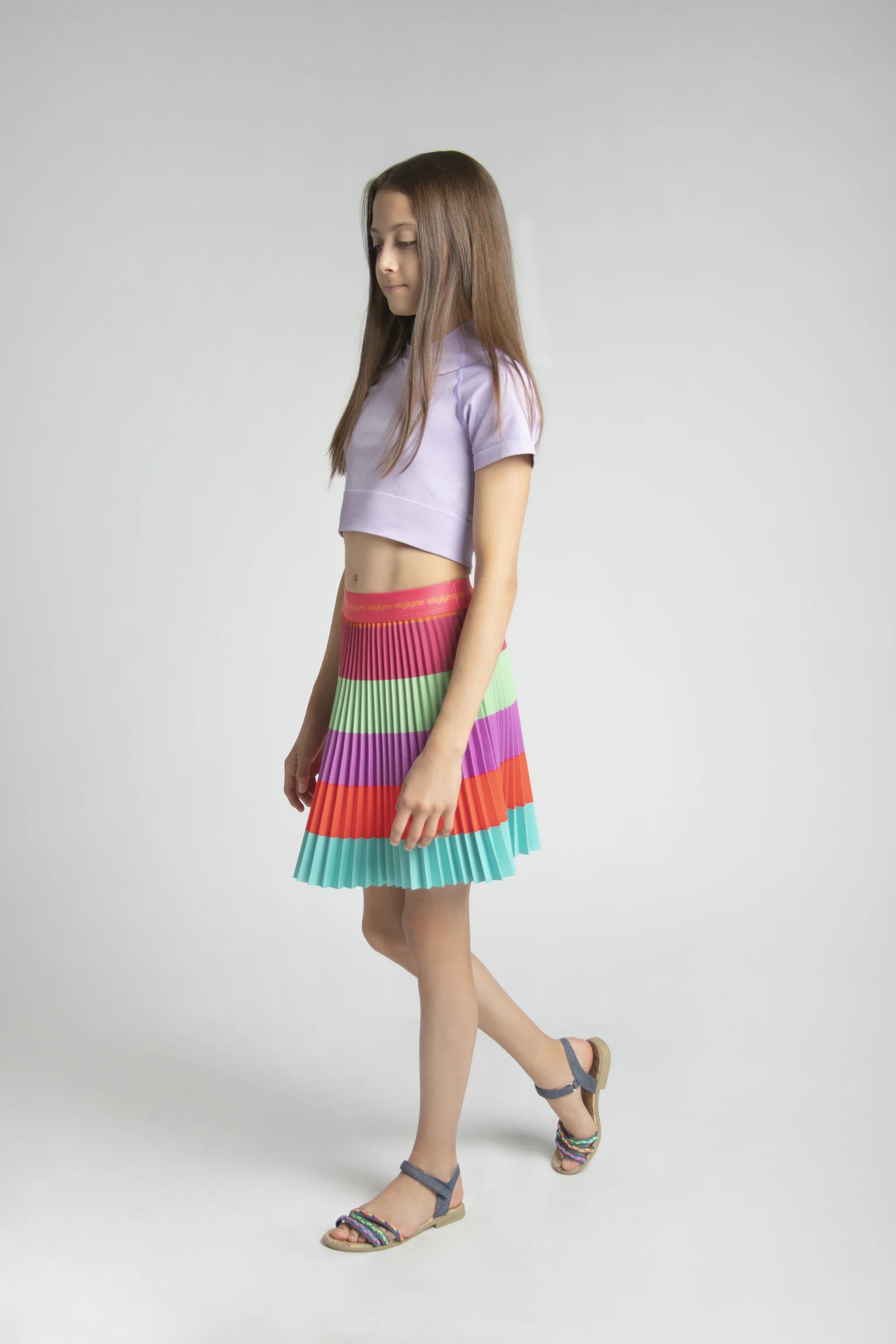Summer Sorbet Children's Short Pleated Skirt