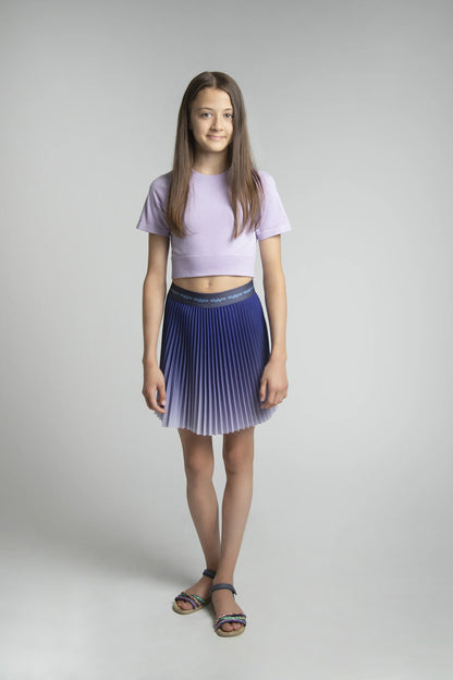 Purple Ink Kids Pleated Skirt