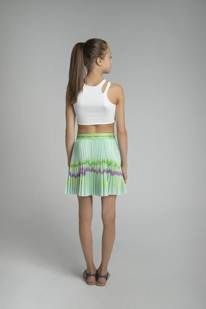 Spring Violet Kids Pleated Skirt