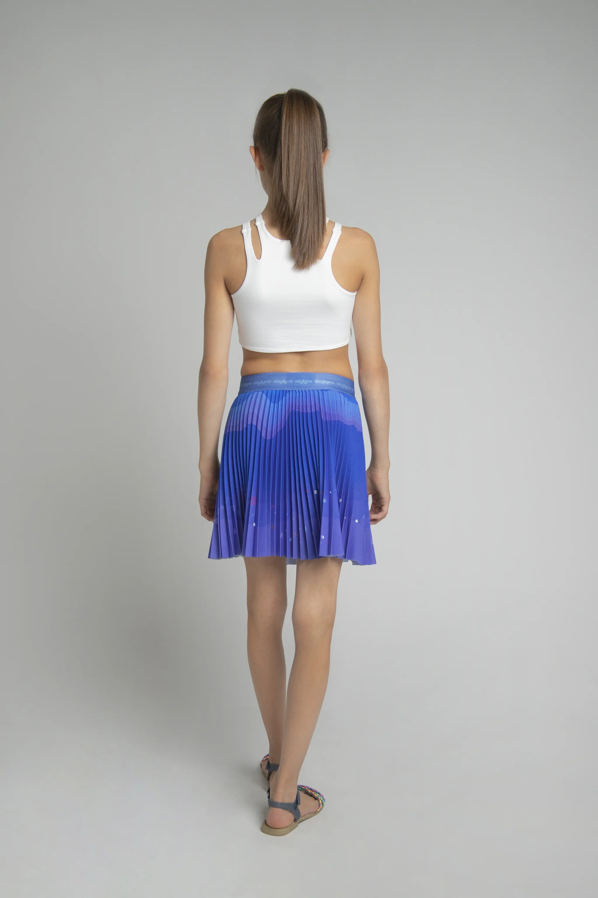 Ocean Deep Children's Short Pleated Skirt