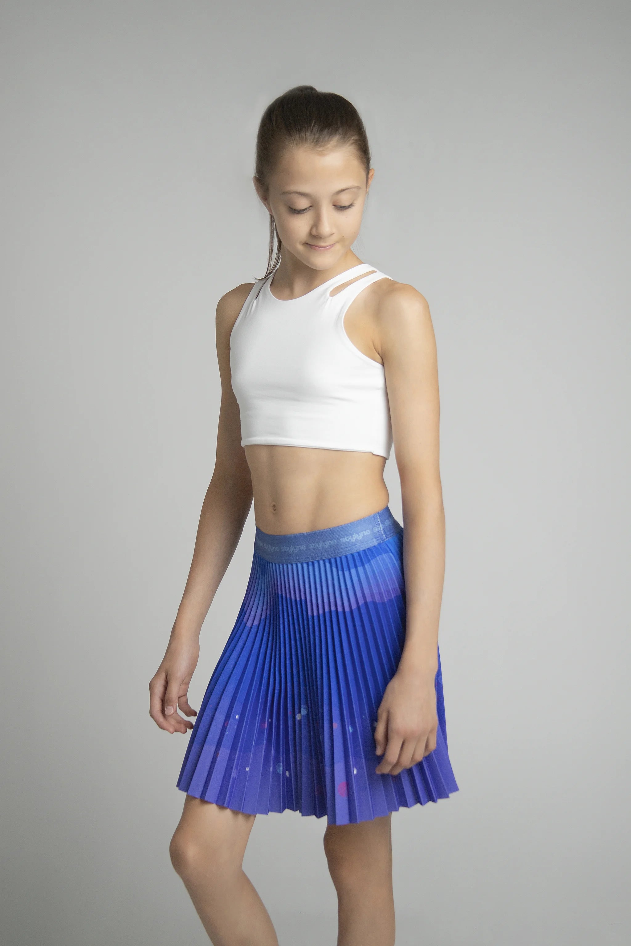 Ocean Deep Children's Short Pleated Skirt