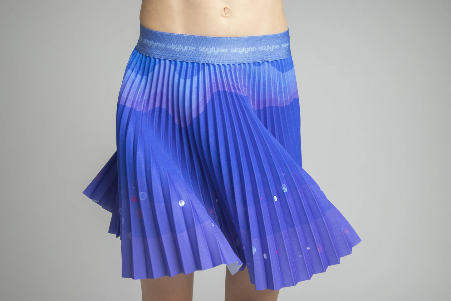 Ocean Deep Kids Pleated Skirt