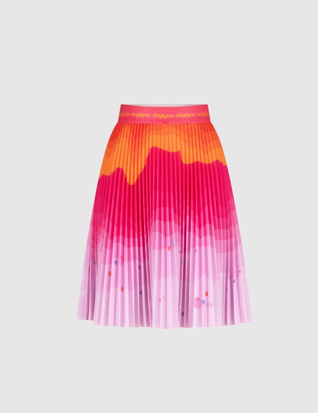 Tangerine Dusk Children's Short Pleated Skirt