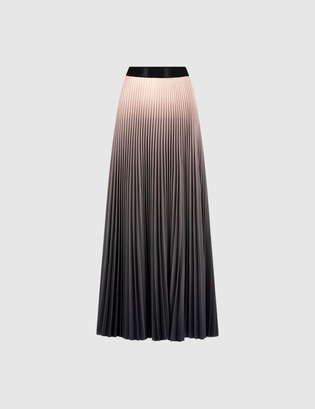 Дълга плисирана пола "Омбре палисандър"